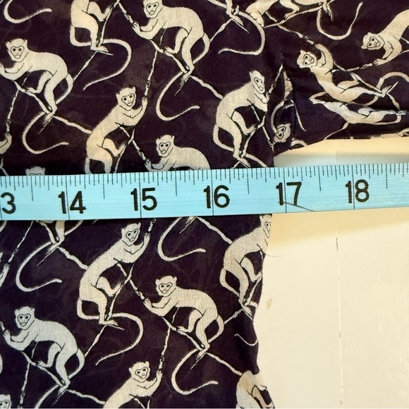 Anthropologie MAEVE Purple Monkey Blouse Shirt Top Pintucked Pleated Button Frnt - Picture 13 of 13